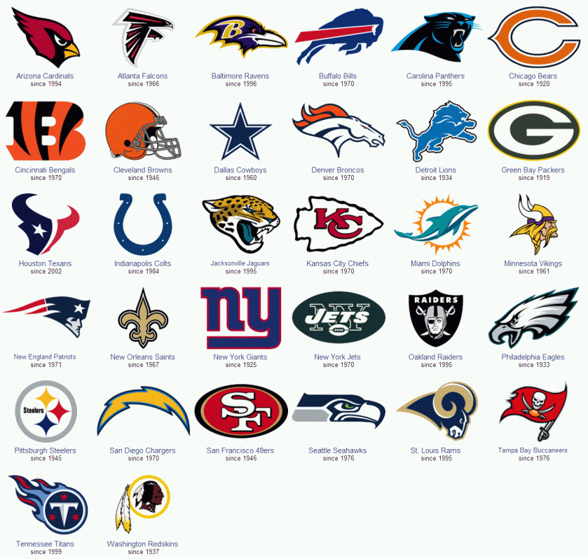 NFL logos